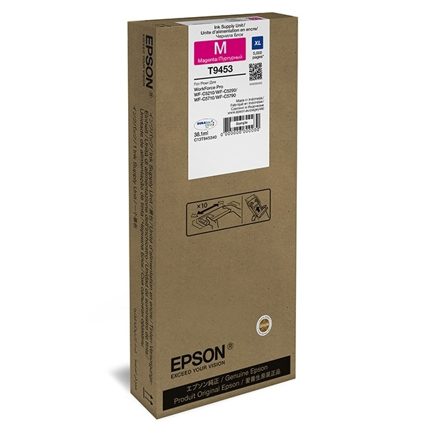 Epson T9453 high capacity magenta ink cartridge (original Epson) C13T945340 025964 - 1