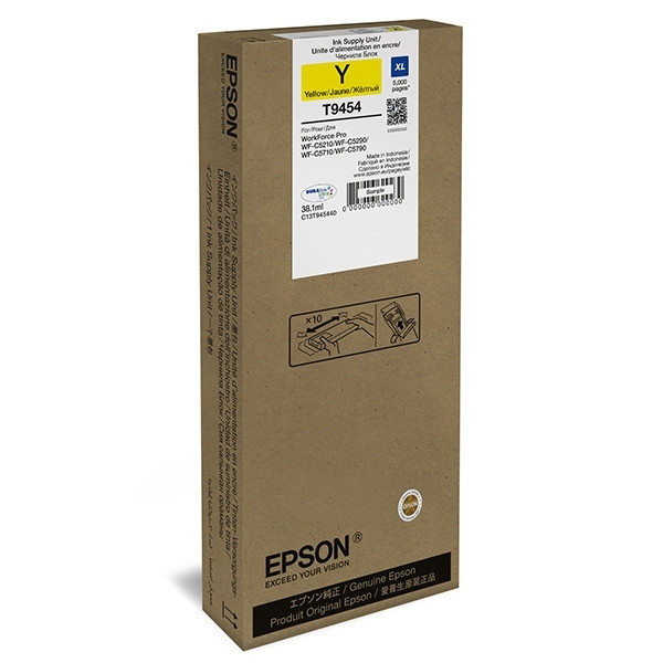 Epson T9454 high capacity yellow ink cartridge (original Epson) C13T945440 025966 - 1