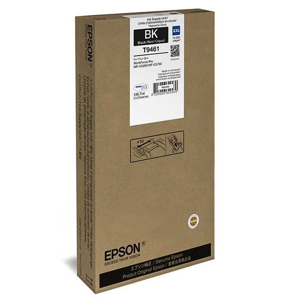 Epson T9461 extra high capacity black ink cartridge (original Epson) C13T946140 025968 - 1