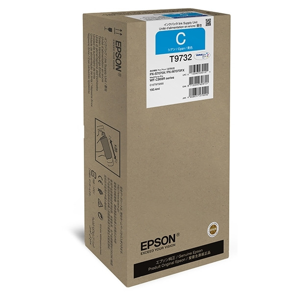 Epson T9732 high capacity cyan ink cartridge (original) C13T973200 027044 - 1
