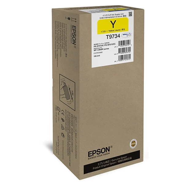 Epson T9734 high capacity yellow ink cartridge (original) C13T973400 027048 - 1