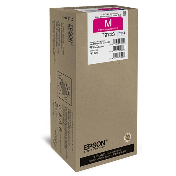 Epson T9743 magenta extra high capacity ink cartridge (original) C13T974300 027054 - 1