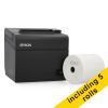 Epson TM-T20III (011) receipt printer bundle with 123ink white thermo cash register roll, 80mm x 80mm x 12mm (5-pack) 831985 - 1