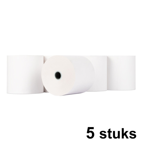 Epson TM-T20III (012) receipt printer with Ethernet bundle with 123ink white thermo cash register roll, 80mm x 80mm x 12mm (5-pack) 831986 - 5