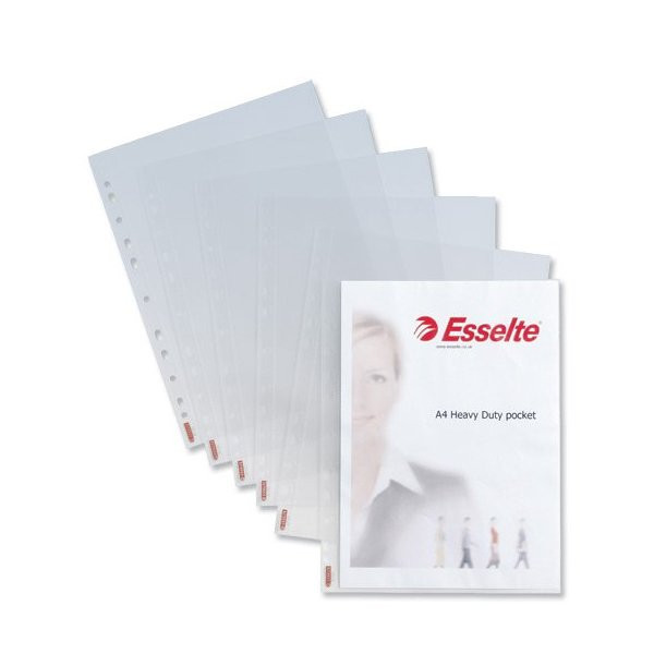 | Punched pocket (A4, 11-hole) | 105µ | Esselte Heavy Duty | 25-pack IE000676 - 2