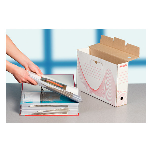 Esselte Boxy 100 A4/folio archive box, 100mm x 352mm x 250mm (25-pack) 128102 203918 - 3