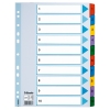 Cardboard tabs 1-10 (10 coloured tabs) | A4, 11-hole | Esselte
