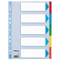 Cardboard tabs (5 coloured tabs) | A4, 11-hole | Esselte 203846
