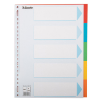 Cardboard tabs (5 coloured tabs) | A4, 23-hole | Esselte 203510