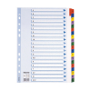 Cardboard tabs A-Z (20 coloured tabs) | A4, 11-hole | Esselte