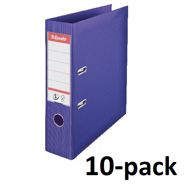 Esselte ES06567 purple A4 plastic lever arch file binder, 75mm (10-pack)  227528 - 1