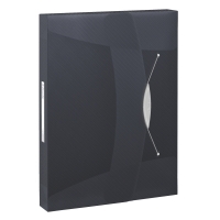 Elasticated folder 40mm (380 sheets) | Esselte Vivida transparent black 203217
