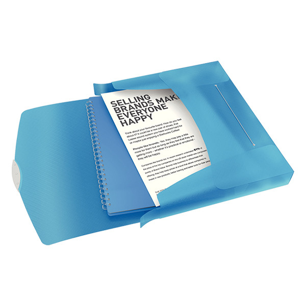Elasticated folder 40mm (380 sheets) | Esselte Vivida transparent blue 203219 - 2