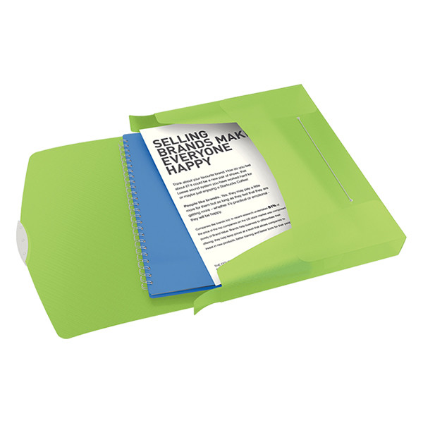 Elasticated folder 40mm (380 sheets) | Esselte Vivida transparent green 203221 - 2