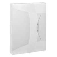 Elasticated folder 40mm (380 sheets) | Esselte Vivida transparent white 203218