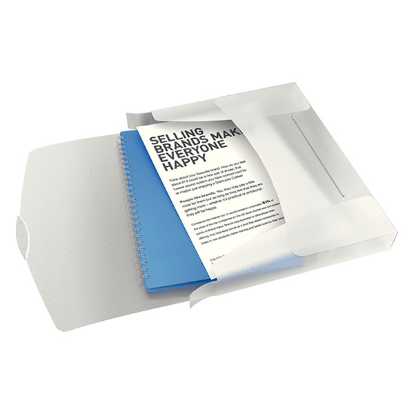 Elasticated folder 40mm (380 sheets) | Esselte Vivida transparent white 203218 - 2