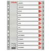 Plastic tabs Jan-Dec (12 grey tabs) | A4, 11-hole | Esselte