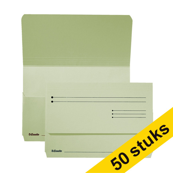 Esselte Pocket-File green cardboard file folder (50-pack) 203153 - 1