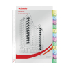 Punched pocket (A4, 11-hole) with 12 tabs | 130µ | Esselte 414170 203229 - 3