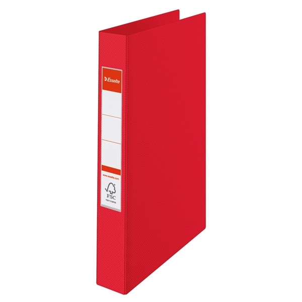 Esselte Vivida red plastic ring binder with 2 O-rings, 42mm 14451 203764 - 1