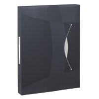 Esselte Vivida transparent black document box, 40mm (380 sheets) 624049 203217