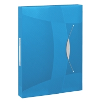 Esselte Vivida transparent blue document box, 40mm (380 sheets) 624047 203219
