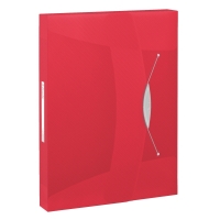 Esselte Vivida transparent red document box, 40mm (380 sheets) 203220