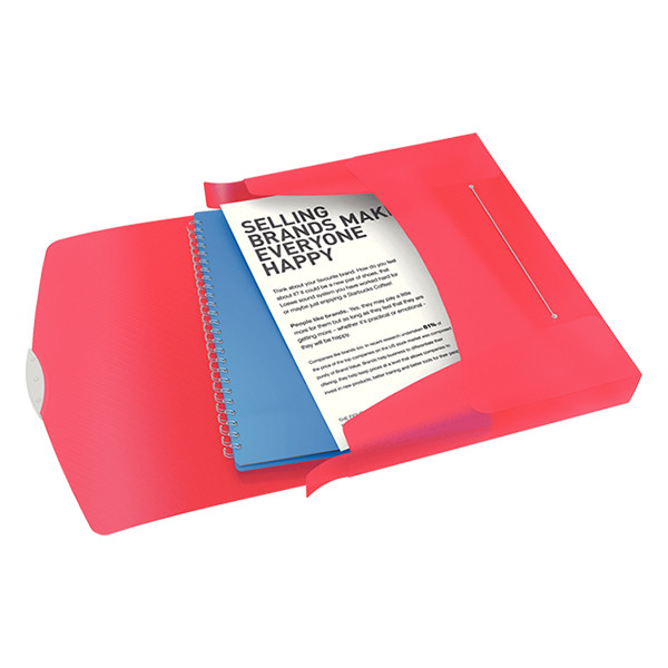 Esselte Vivida transparent red document box, 40mm (380 sheets) 203220 - 2