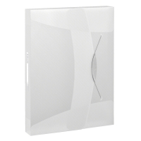 Esselte Vivida transparent white document box, 40mm (380 sheets) 624050 203218