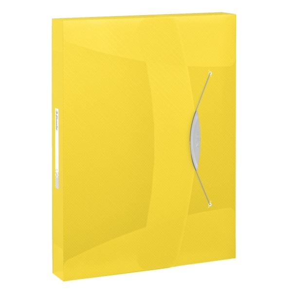 Esselte Vivida transparent yellow document box, 40mm (380 sheets) 624052 203222 - 1