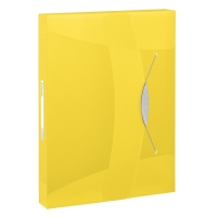 Esselte Vivida transparent yellow document box, 40mm (380 sheets) 624052 203222