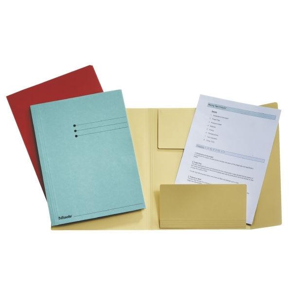 Esselte assorted A4 3-flap folder with line printing (50-pack) 1033325 203578 - 1