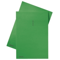 Esselte green A4 inlay folder cardboard with line printing and 10mm overlap (100-pack) 2013408 203628