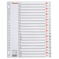 Esselte grey A4 plastic tabs with A-Z tabs (23 holes) 100004 203826