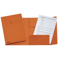 Esselte orange 3-flap folder with line printing (50-pack) 1032313 203750