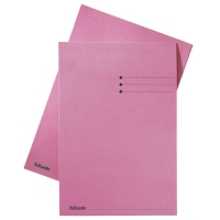 Esselte pink A4 cardboard inlay folder with line printing and 10mm overlap (100-pack) 2013411 203630