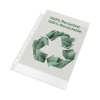 Esselte transparent recycled plastic pocket 11 holes, 70 microns (100-pack)