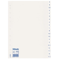Esselte white A4 plastic tabs with A-Z tabs (11 holes) 100144 203828