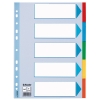 Esselte white/coloured A4 cardboard tabs with 5 tabs (11 holes)