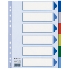 Esselte white/coloured A4 plastic tabs with 6 tabs (11 holes)