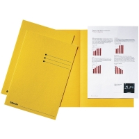 Esselte yellow A4 cardboard inlay folder with equal sides and line printing (100-pack) 2113406 203604