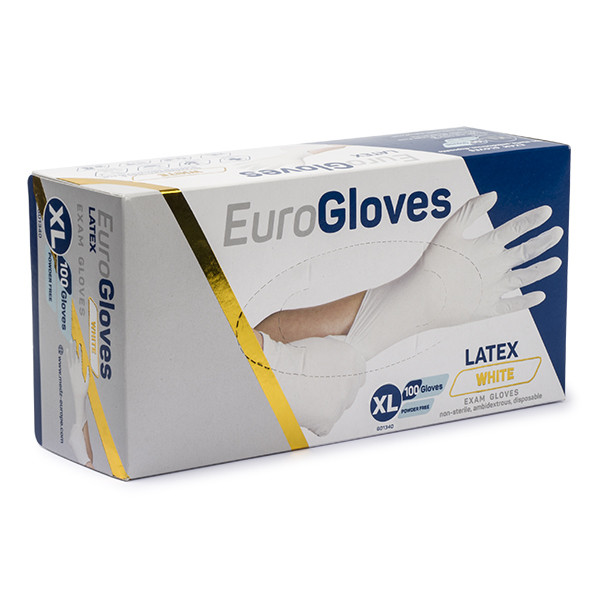 Eurogloves Latex white powder-free gloves, size XL | 100-pack SME00051 - 1