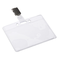 Name badge with clamp | 90 x 60mm | Europel | 24-pack 226962