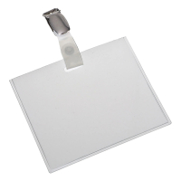 Name badge with clamp | 90 x 60mm | Europel | 24-pack 226973