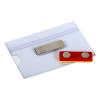 Name badge with magnet | 90 x 55mm | Europel 24-pack 226965