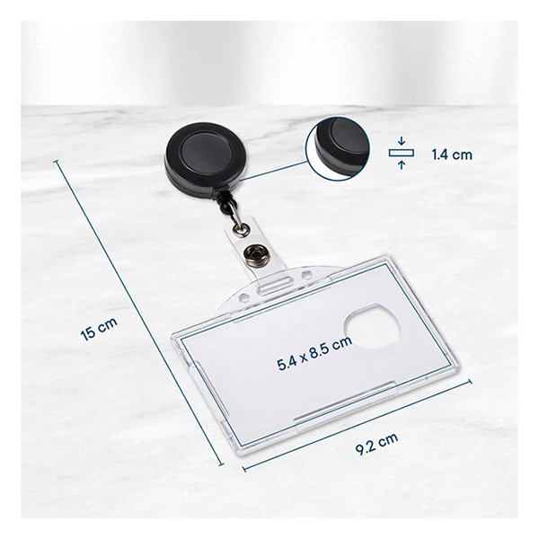 Name badge with roll-off mechanism | 85 x 54mm | Europel 10-pack 226974 - 3
