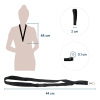 Europel black textile cord with carabiner (10-pack) 121275 226966 - 3