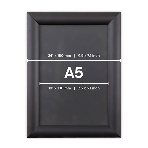 Europel economy A5 snap frame with black aluminum frame 226985 - 1