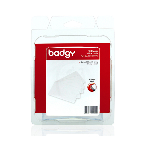 Evolis Badgy plastic cards 0.76mm (100-pack) CBGC0030W 219759 - 1