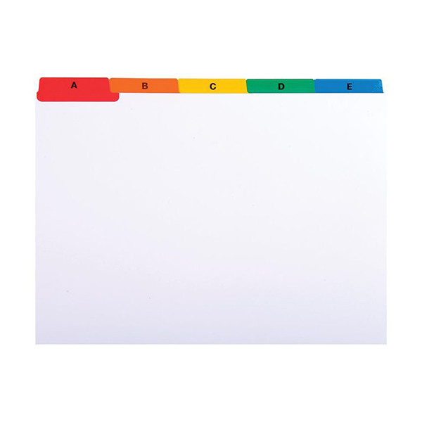 Exacompta A5 white tab card, 210mm x 160mm (1 set) 13998E 404080 - 1